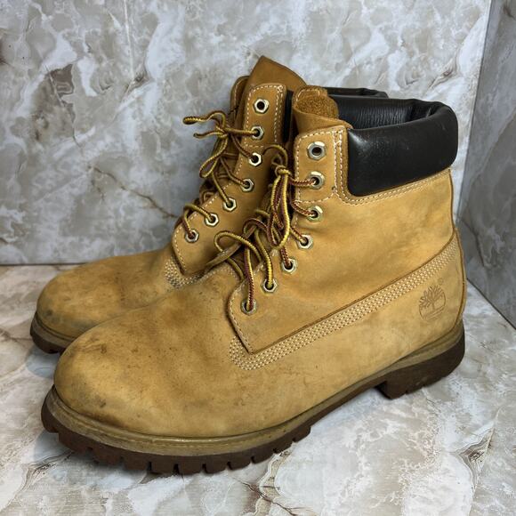 Timberland Boots MENS 10.5M 6-inch Nubuck Tan Leather Work Boots 10061 main image 15